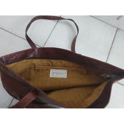 Pre-owned Bruno Magli Leather Tote In Brown