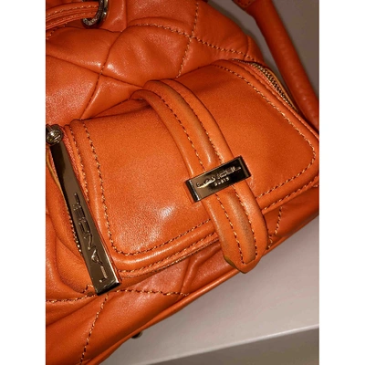 Pre-owned Lancel 1er Flirt Orange Leather Handbag