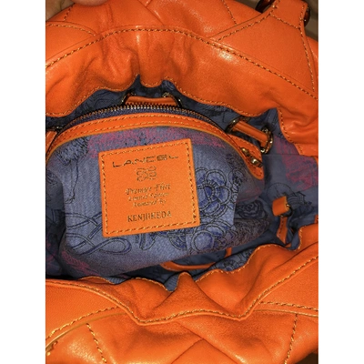 Pre-owned Lancel 1er Flirt Orange Leather Handbag