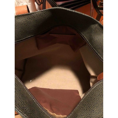 Pre-owned Bric's Leather Tote In Brown
