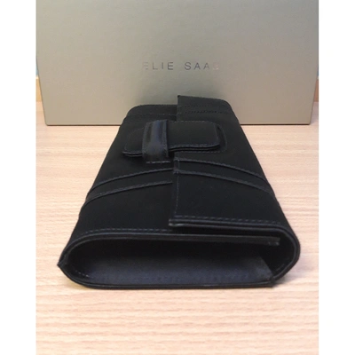 Pre-owned Elie Saab Black Cloth Clutch Bag