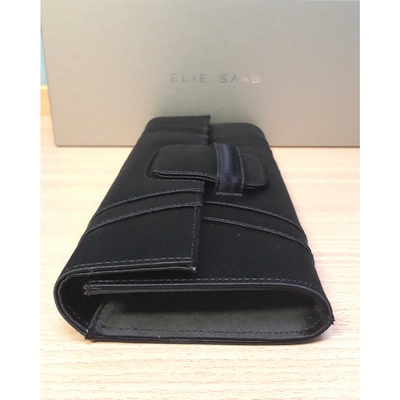 Pre-owned Elie Saab Black Cloth Clutch Bag