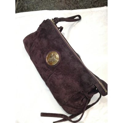 Pre-owned Gucci Hysteria Purple Suede Handbag