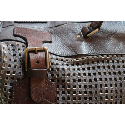 Pre-owned Dolce & Gabbana Leather 48h Bag In Brown