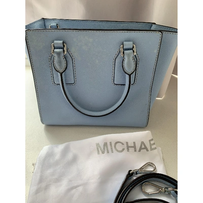 Pre-owned Michael Kors Selby Blue Leather Handbag