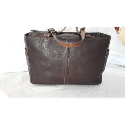 Pre-owned Coach Leather Handbag In Brown