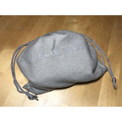 Pre-owned Elie Saab Ecru Leather Clutch Bag