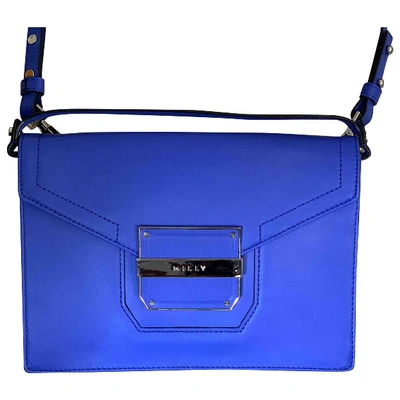 Pre-owned Milly Leather Crossbody Bag In Blue