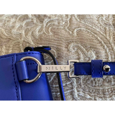 Pre-owned Milly Leather Crossbody Bag In Blue