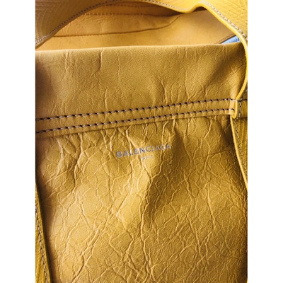 Pre-owned Balenciaga Yellow Leather Travel Bags