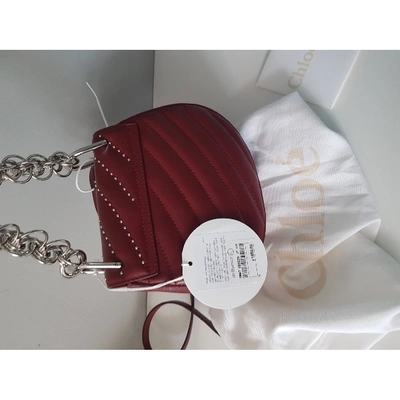 Pre-owned Chloé Drew Leather Crossbody Bag In Red