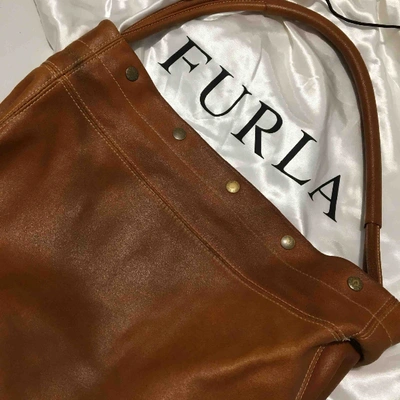 Pre-owned Furla Leather Handbag In Brown