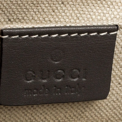 Pre-owned Gucci Grey Patent Leather Clutch Bag