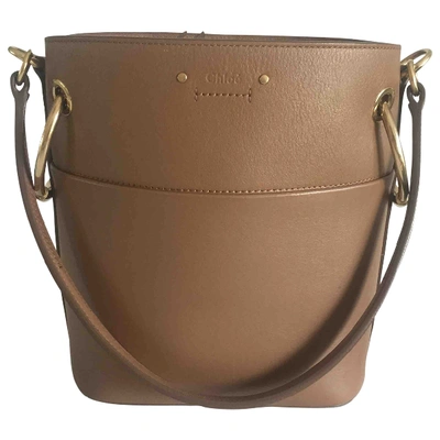Pre-owned Chloé Roy Leather Handbag In Camel