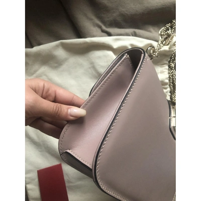 Pre-owned Valentino Garavani Glam Lock Pink Leather Handbag