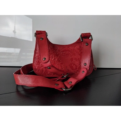 Pre-owned Diesel Leather Handbag In Red