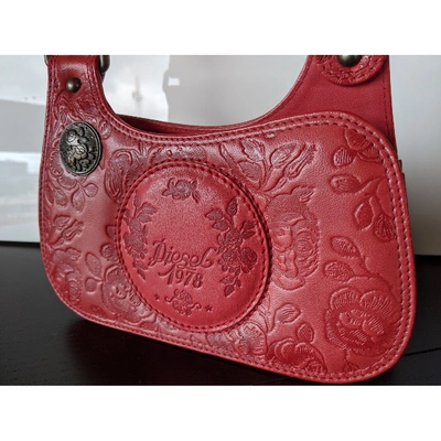 Pre-owned Diesel Leather Handbag In Red