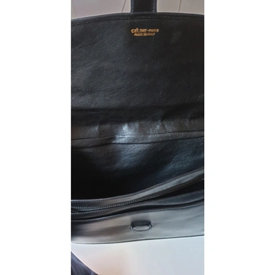 Pre-owned Celine Leather Clutch Bag In Black