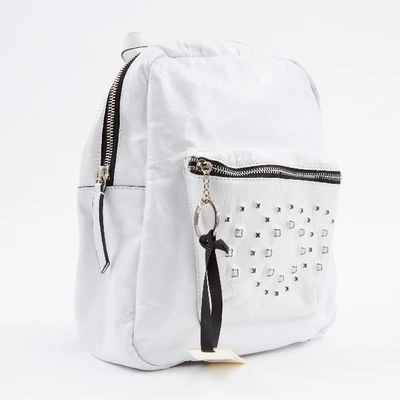 Pre-owned Pinko Leather Backpack In White