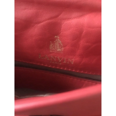 Pre-owned Lanvin Happy Red Leather Handbag