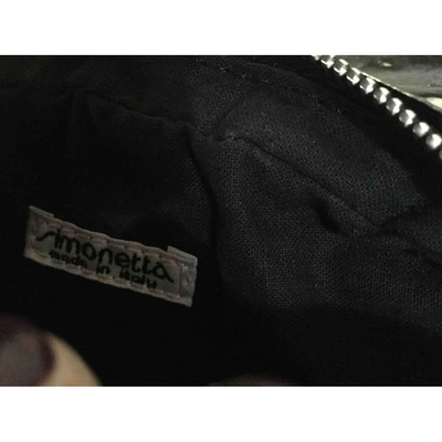 Pre-owned Simonetta Patent Leather Handbag In Black