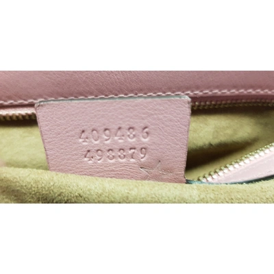 Pre-owned Gucci Padlock Green Leather Handbag