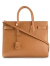 Saint Laurent Sac De Jour Small Carryall Bag, Dark Beige In Brown