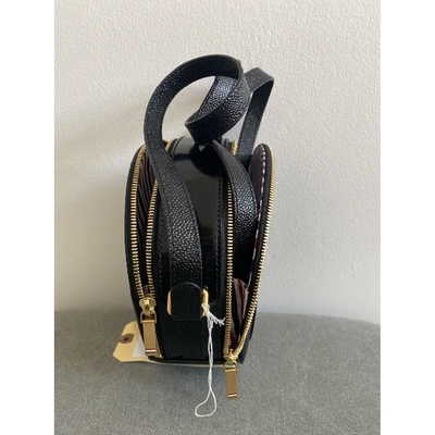 Pre-owned Thom Browne Leather Crossbody Bag In Black