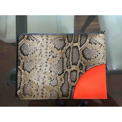 Pre-owned Kenzo Leather Clutch Bag