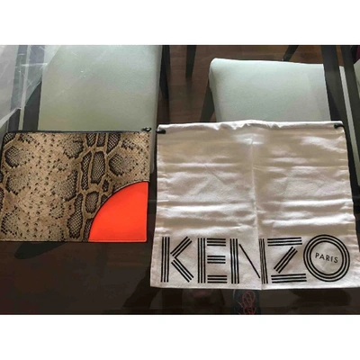 Pre-owned Kenzo Leather Clutch Bag