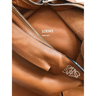 Pre-owned Loewe Anton Brown Leather Backpack