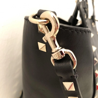 Pre-owned Valentino Garavani Rockstud Black Leather Handbag