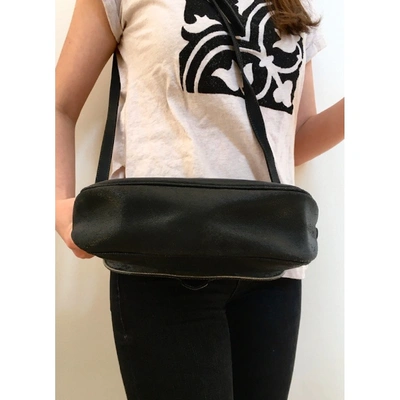 Pre-owned Courrèges Leather Handbag In Black