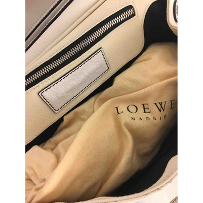 Pre-owned Loewe Leather Handbag In White
