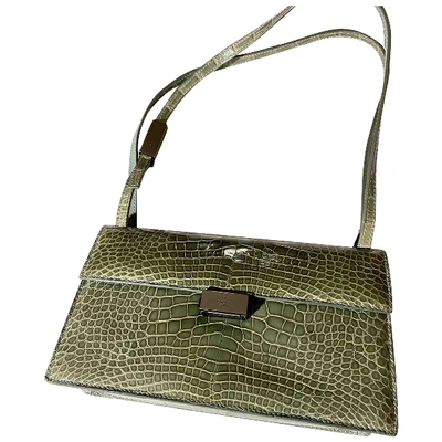 Pre-owned Gucci Green Crocodile Handbag