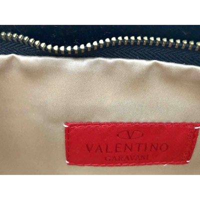 Pre-owned Valentino Garavani Cloth Clutch Bag In Black