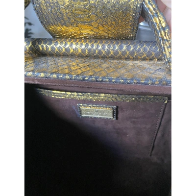 Pre-owned Ximena Kavalekas Gold Python Handbag