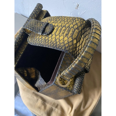 Pre-owned Ximena Kavalekas Gold Python Handbag