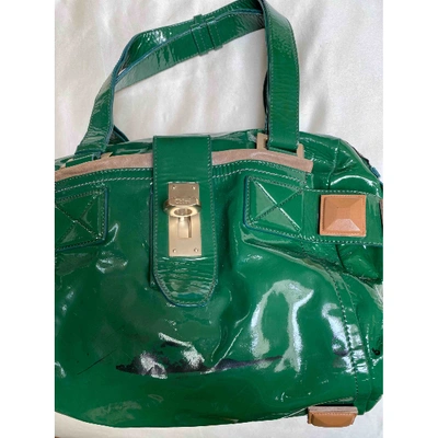 Pre-owned Chloé Patent Leather Handbag In Green