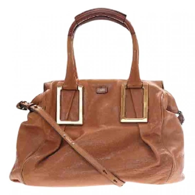 Pre-owned Chloé Ethel Leather Handbag In Camel