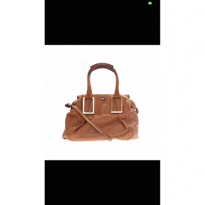 Pre-owned Chloé Ethel Leather Handbag In Camel