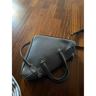 Pre-owned Balenciaga Triangle Grey Leather Handbag