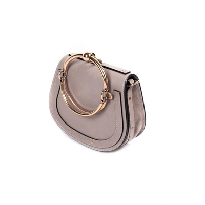 Pre-owned Chloé Bracelet Nile Leather Crossbody Bag In Grey