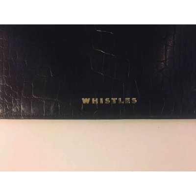 Pre-owned Whistles Leather Clutch Bag In Black