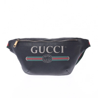 Pre-owned Gucci Coco Capitán Black Leather Clutch Bag