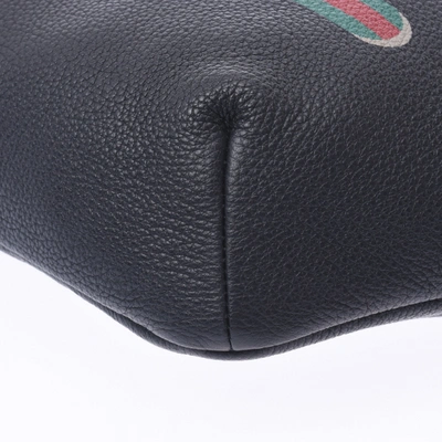 Pre-owned Gucci Coco Capitán Black Leather Clutch Bag