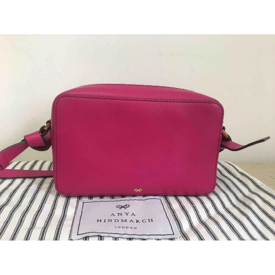 Pre-owned Anya Hindmarch Leather Crossbody Bag In Pink