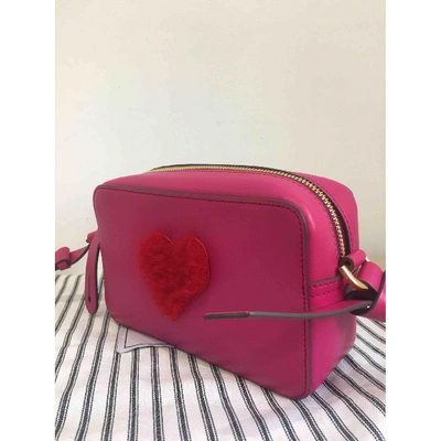 ANYA HINDMARCH Pre-owned Leather Crossbody Bag In Pink