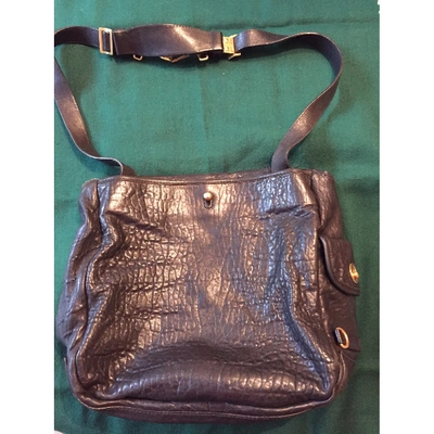 Pre-owned Saint Laurent Messenger Black Leather Handbag