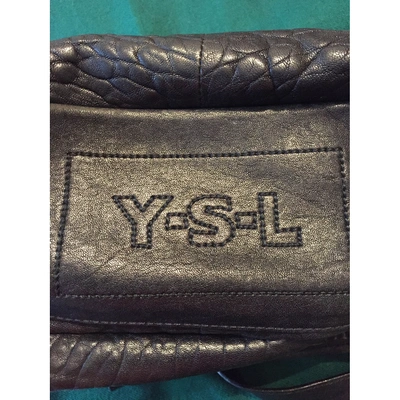 Pre-owned Saint Laurent Messenger Black Leather Handbag